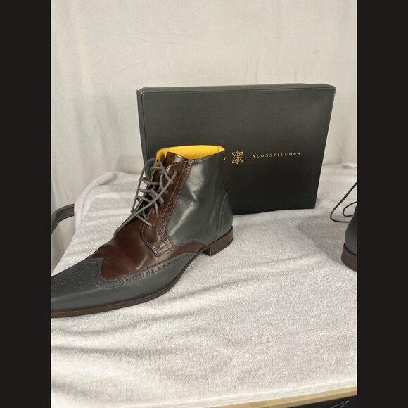 Undandy Men’s Ankle Boots Size‎ 45 Multicolor Brown & Grey Leather Dress Shoes main image 11